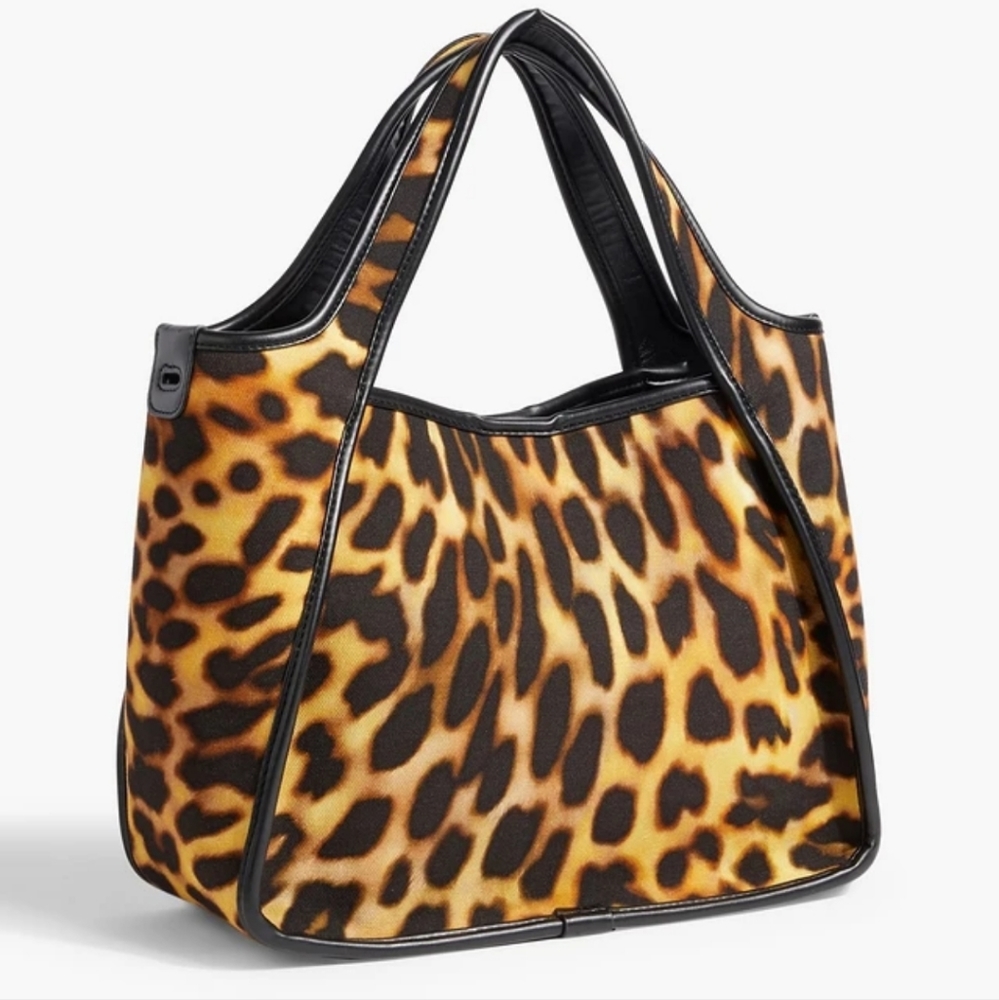 Stella McCartney Leopard Print Tote with Black Pouch - Picture 6 of 15